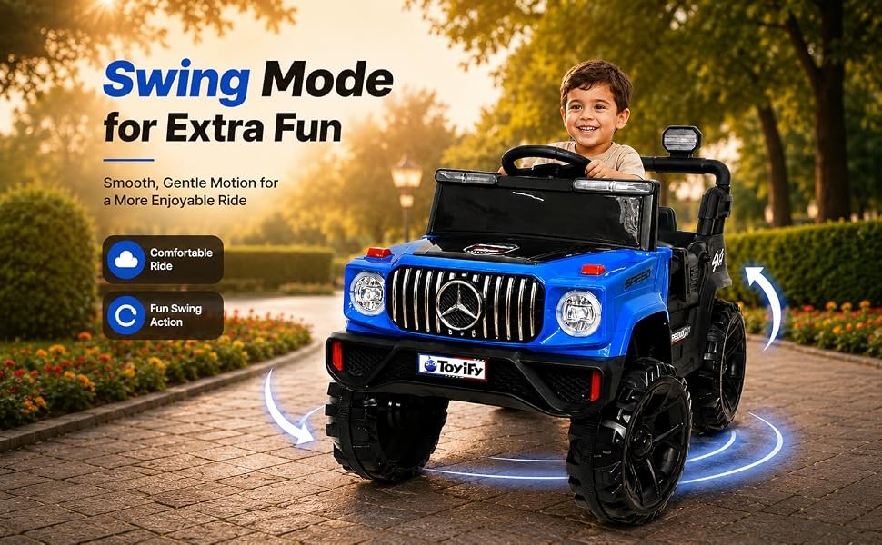 Kids Electric Ride-On Cars, Jeeps pickup truck | Battery Operated Toy Car with LED Lights, Music & Remote Control | 4-Wheel Drive Ride On Vehicle for Boys & Girls (1–6 Years)