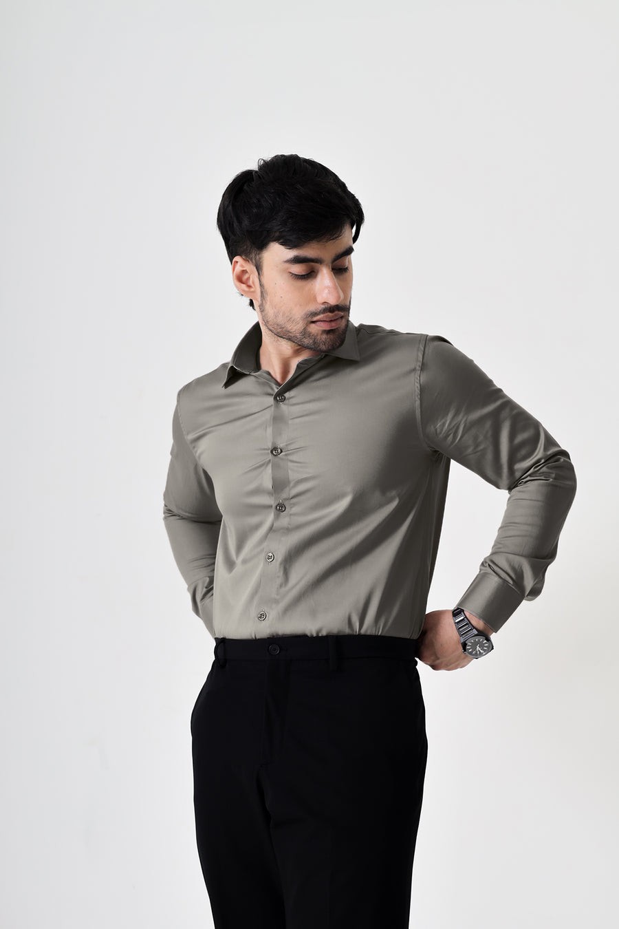 Classic Shirt | German Grey | Office wear | party wear