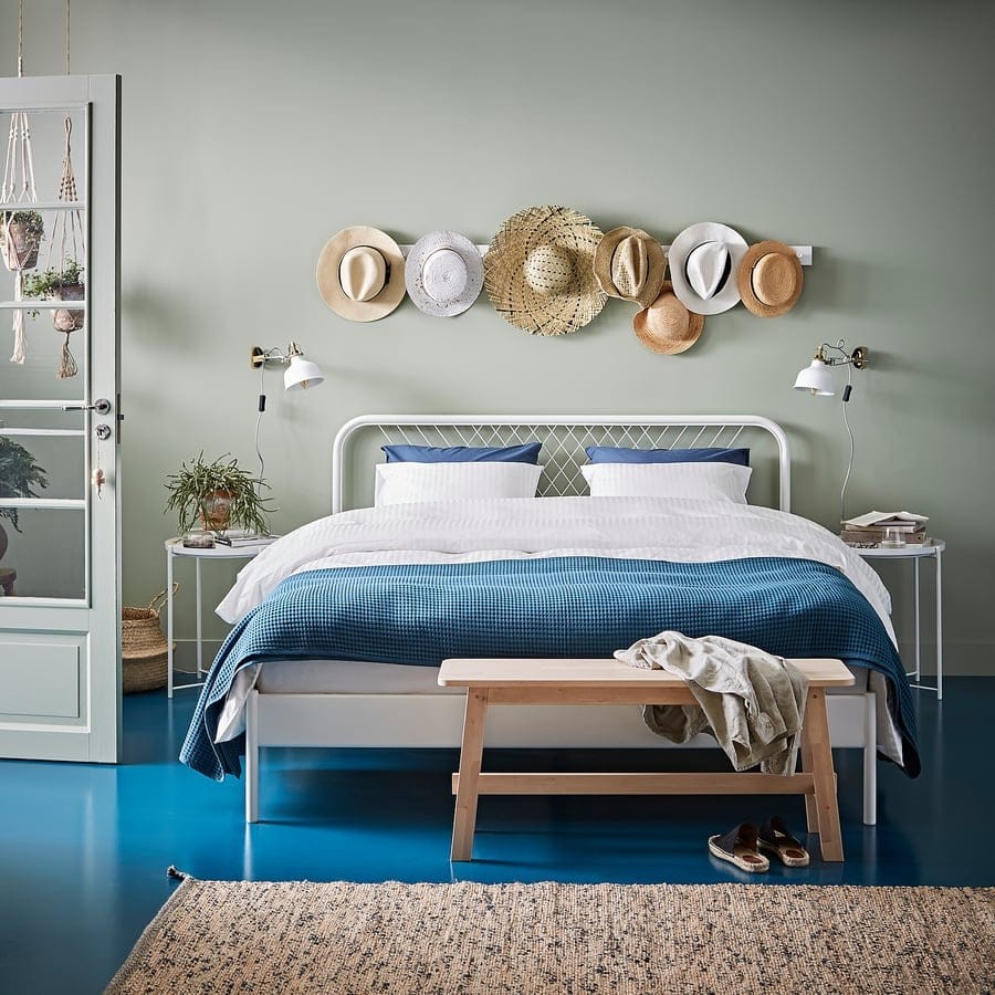 Upholstered bed frame, Vissle dark grey, 160x200 cm (63x78 3/4 ")