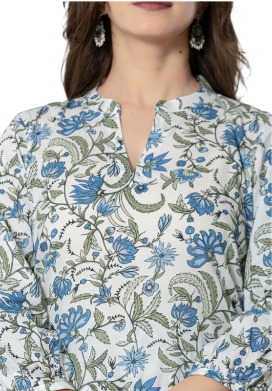 Women Pure Cotton Printed Straight Kurta Set with Palazzo Pants - Ethnic Wear