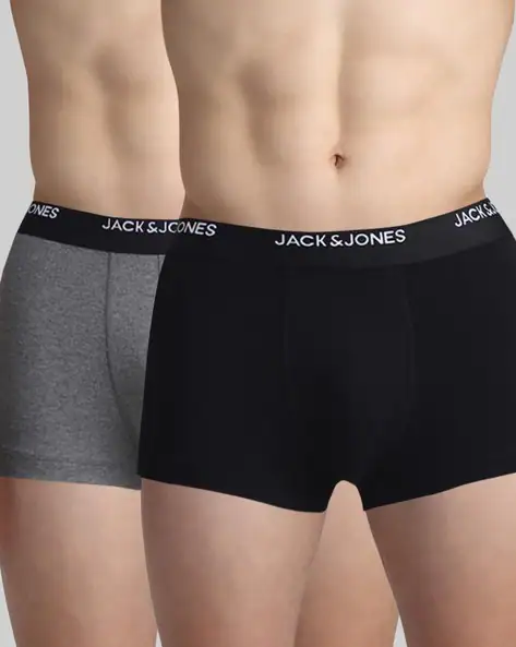 Jack & Jones Pack of 2 Men Trunks with Ela...