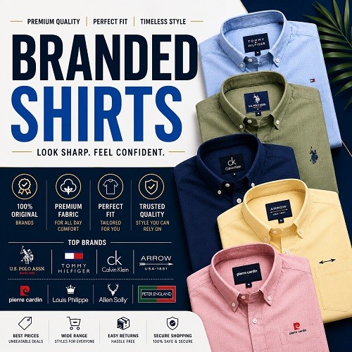 Branded Surplus Pack of 500 Men S, M, L, XL, 2xl, 3xl with Multi Design, color and Size Shirts