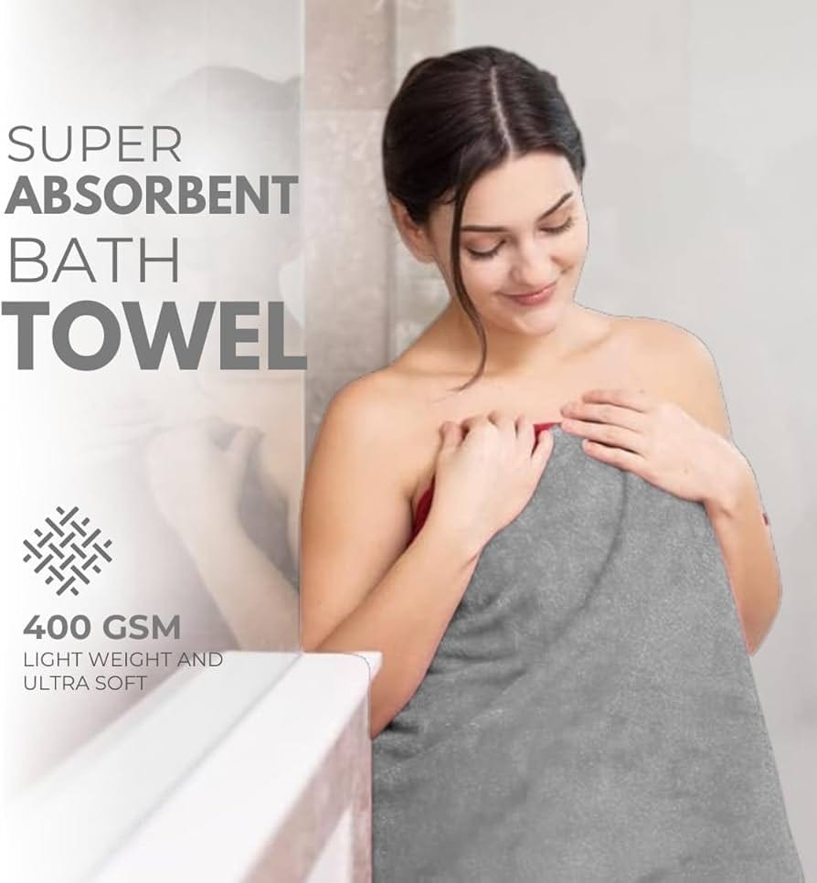 Bath Towel  ultimate comfort with our 600 GSM- Cotton Soft, Large Size, 100% Cotton Towel