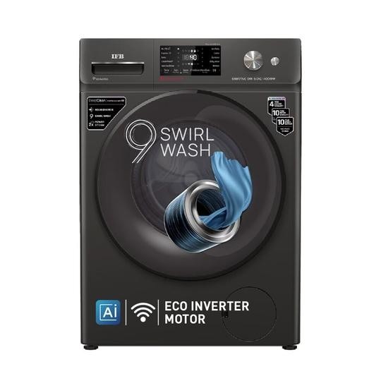 IFB 9 kg Front Load, AI Powered, Wifi Enabled, Eco inverter motor, Power Steam, 9 Swirl Wash