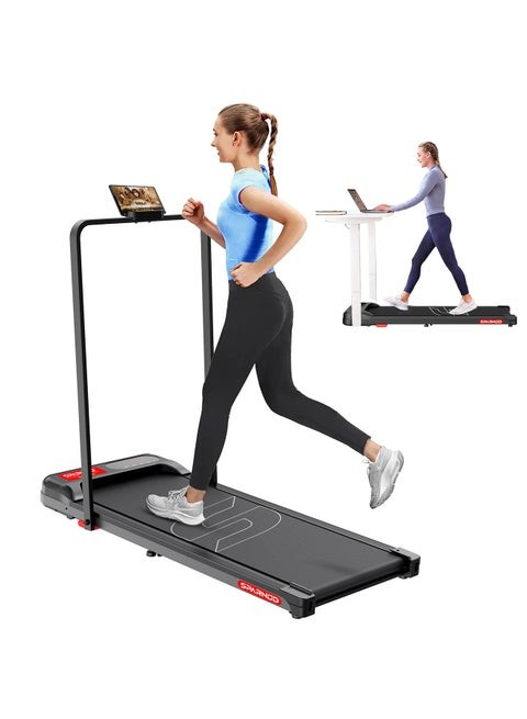 2-in-1 Walking Pad Treadmill| 1–10 km/h | Foldable Rail | 2.5HP DC Motor | 7% Incline | LED Display | Shock Absorption | 90kg User Capacity | for Home & Office Use