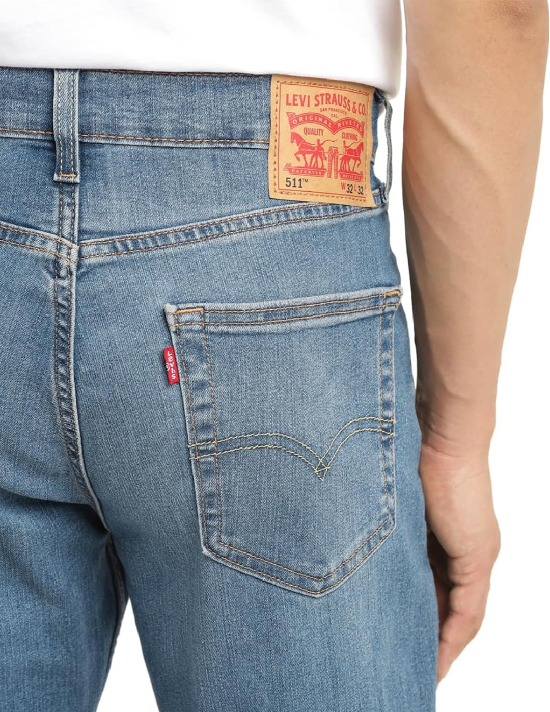 Levi's Men's 511 Slim Fit Mid Rise Blue Jeans