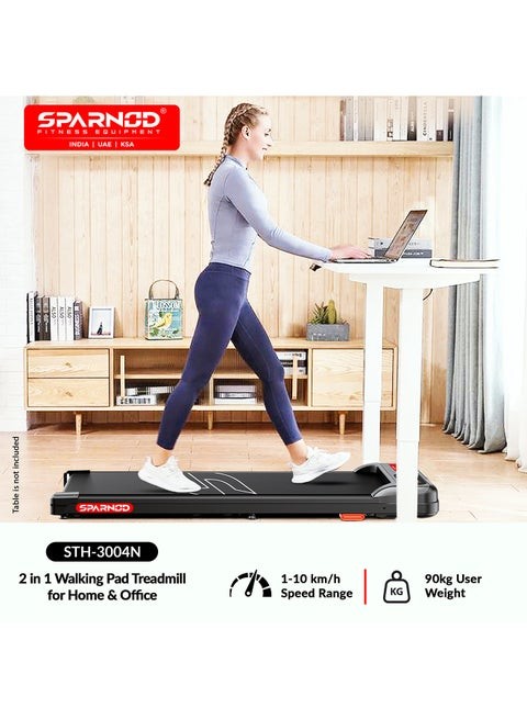 2-in-1 Walking Pad Treadmill| 1–10 km/h | Foldable Rail | 2.5HP DC Motor | 7% Incline | LED Display | Shock Absorption | 90kg User Capacity | for Home & Office Use