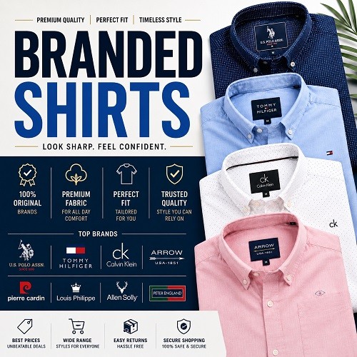 Branded Surplus Pack of 100 Men S, M, L, XL, 2xl, 3xl with Multi Design, color and Size Shirts