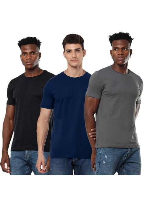 Premium Men's T-Shirt 100% Organic Cotton Super Combed Biowash Crew Neck Soft Breathable 180 GSM