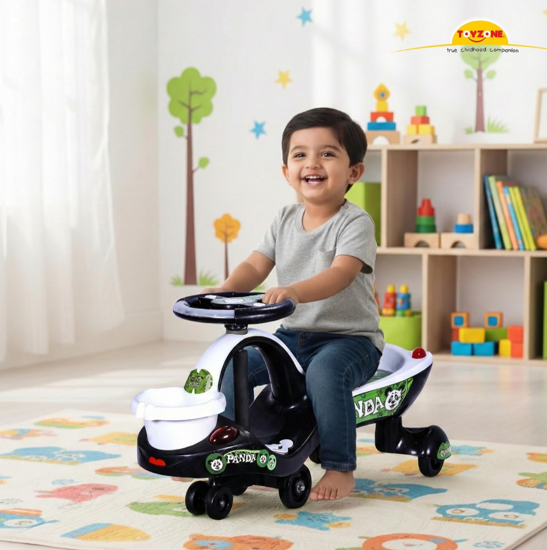 Swing Car Ride-On Toy for Kids | Self Propelled Wiggle Car | No Battery Required | Smooth Steering | Indoor Outdoor Toy Car | Multi Color available | Ages 3+