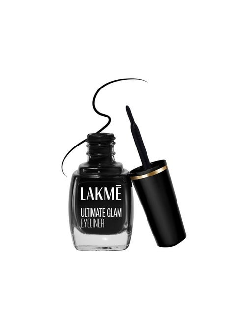 Lakme Insta Liquid Eye Liner, Black, Long Lasting Waterproof Liner with Brush for Even Strokes - Smudge Proof Eye Makeup, Does Not Fade,