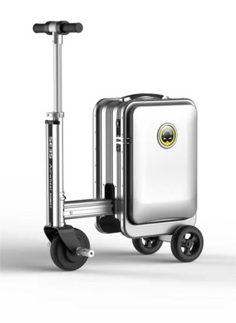 SE3S - Electric Luggage Scooter - Silver | Smart Riding Suitcase with Removable Battery, Airwheel Luggage