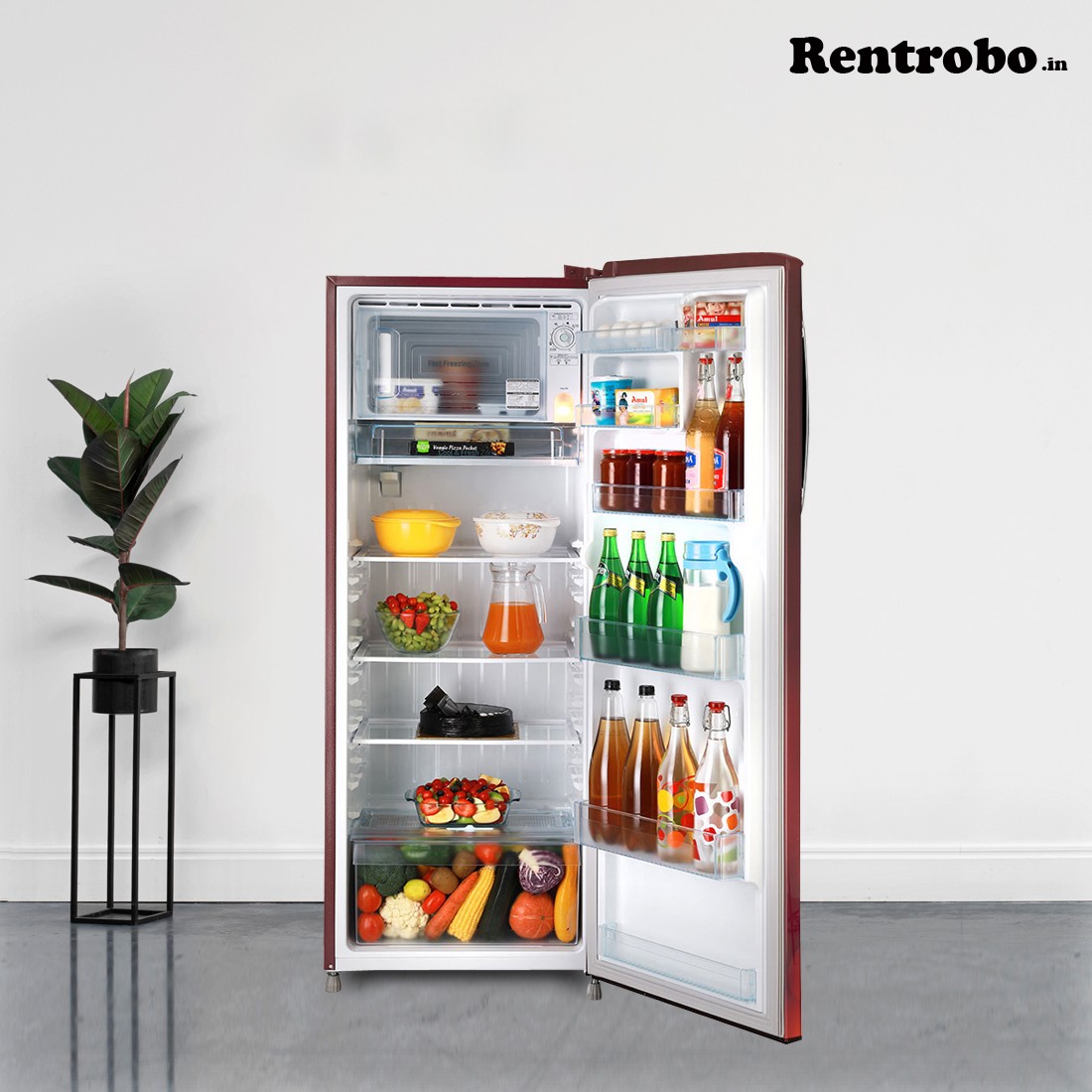Direct-Cooling Single Door Refrigerator, freezer-fridge