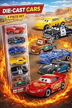 Mini Racing Metal Pull Back Car Set for Kids, 12Pcs High-Speed Friction Powered Vehicles Colorful Toy Cars for Kids (12 Pack Metal Cars)