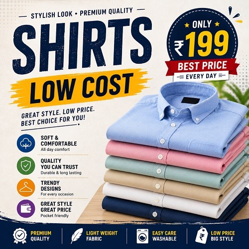 Pack of 1000 Men S, M, L, XL, 2xl, 3xl with Multi Design, color and Size Shirts