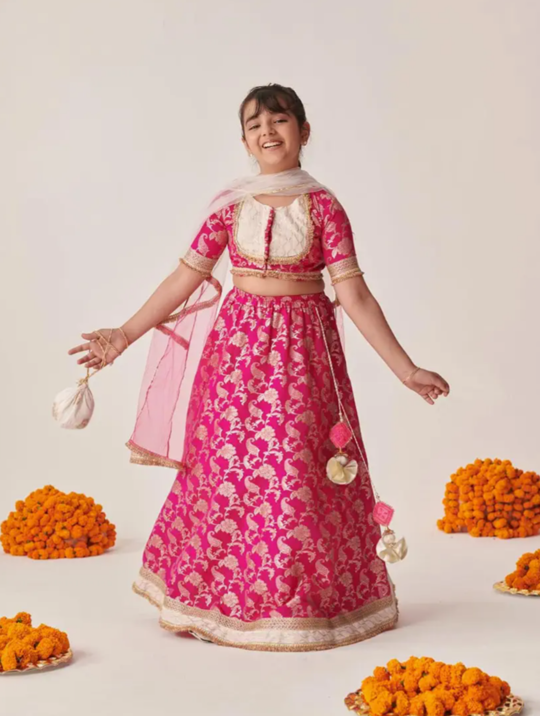 Girls Lehenga And Choli With Dupatta