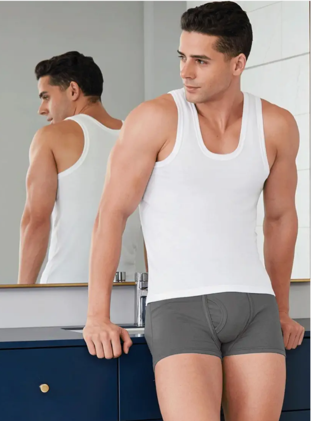 Original | 100% Combed Cotton | Men's Vest | No-Peep Neckline | Breathable, Sweat Absorbent Vest for Men | Cut Away Back Arm Hole | Innerwear for Man | Pack of 3