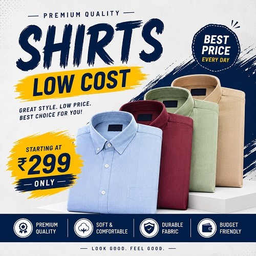Pack of 100 Men S, M, L, XL, 2xl, 3xl with Multi Design, color and Size Shirts