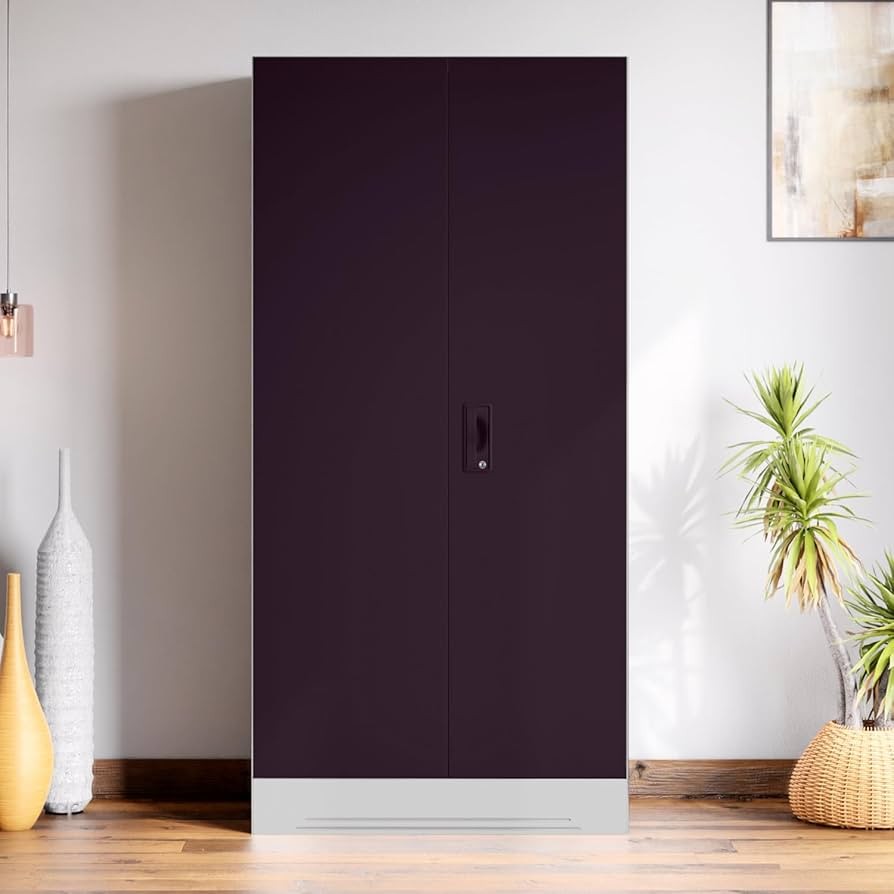 Luxury Almirah | Slimline 2 Door Steel Almirah with Locker and Drawer