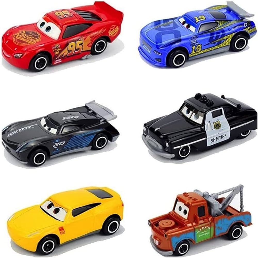Mini Racing Metal Pull Back Car Set for Kids, 12Pcs High-Speed Friction Powered Vehicles Colorful Toy Cars for Kids (12 Pack Metal Cars)