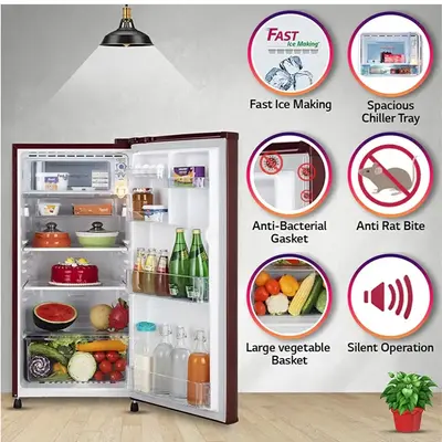 Direct-Cooling Single Door Refrigerator, freezer-fridge