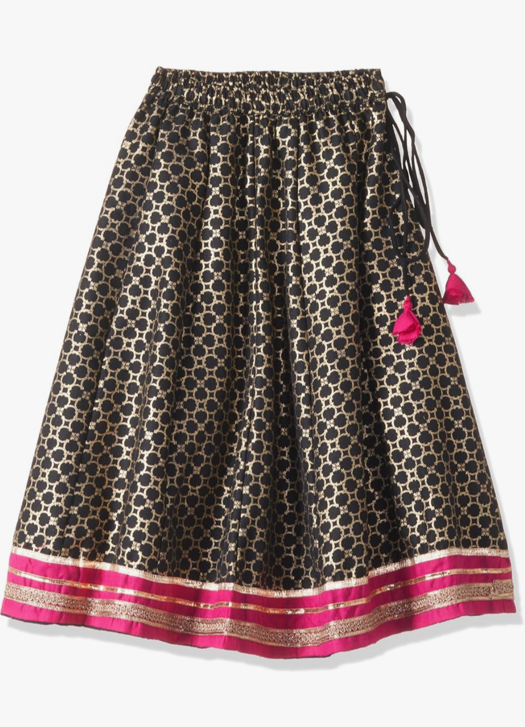 BIBA Girls Polyester Readymade Kalidar Printed Lehenga Set