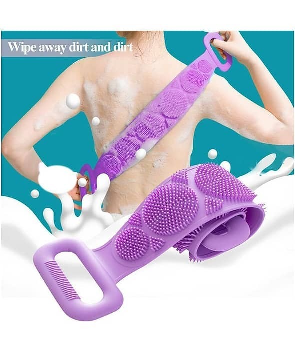 Silicone Body Scrubber Belt – Double-Sided Body Wash & Exfoliating Bath Belt